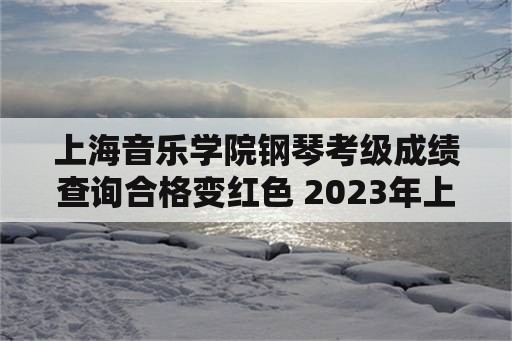 上海音乐学院钢琴考级成绩查询合格变红色 2023年上海音乐学院钢琴考级时间？