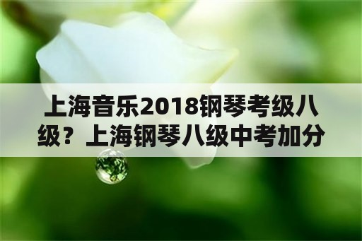 上海音乐2018钢琴考级八级？上海钢琴八级中考加分吗？