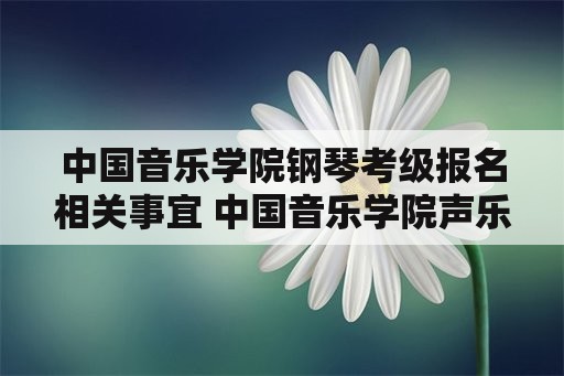 中国音乐学院钢琴考级报名相关事宜 中国音乐学院声乐10级报考条件？