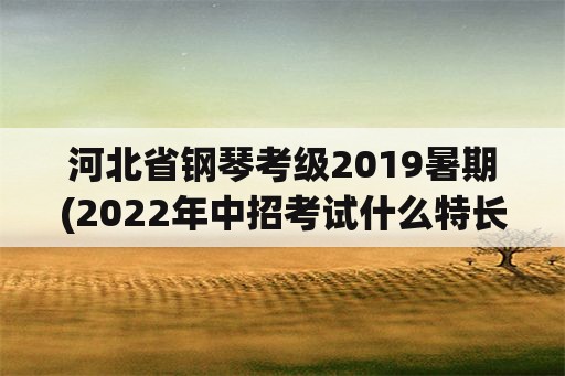 河北省钢琴考级2019暑期(2022年中招考试什么特长加分？)