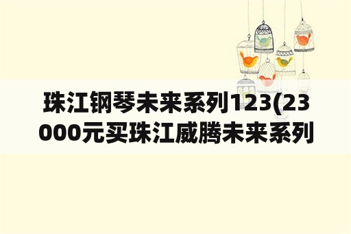 珠江钢琴未来系列123(23000元买珠江威腾未来系列W123A1好吗？)