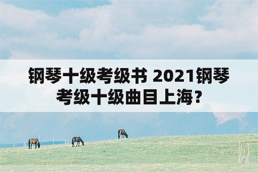 钢琴十级考级书 2021钢琴考级十级曲目上海？