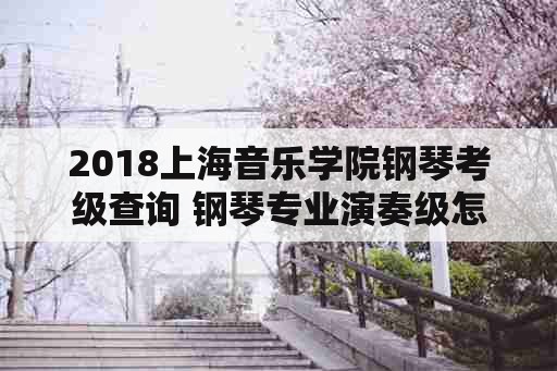 2018上海音乐学院钢琴考级查询 钢琴专业演奏级怎么考？