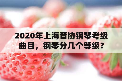 2020年上海音协钢琴考级曲目，钢琴分几个等级？