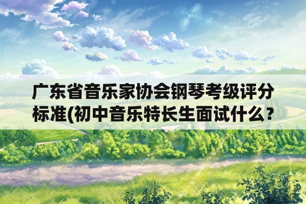 广东省音乐家协会钢琴考级评分标准(初中音乐特长生面试什么？)