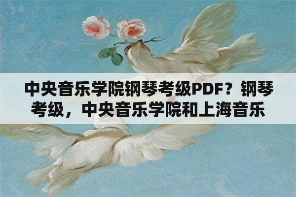 中央音乐学院钢琴考级PDF？钢琴考级，中央音乐学院和上海音乐学院有什么区别吗？