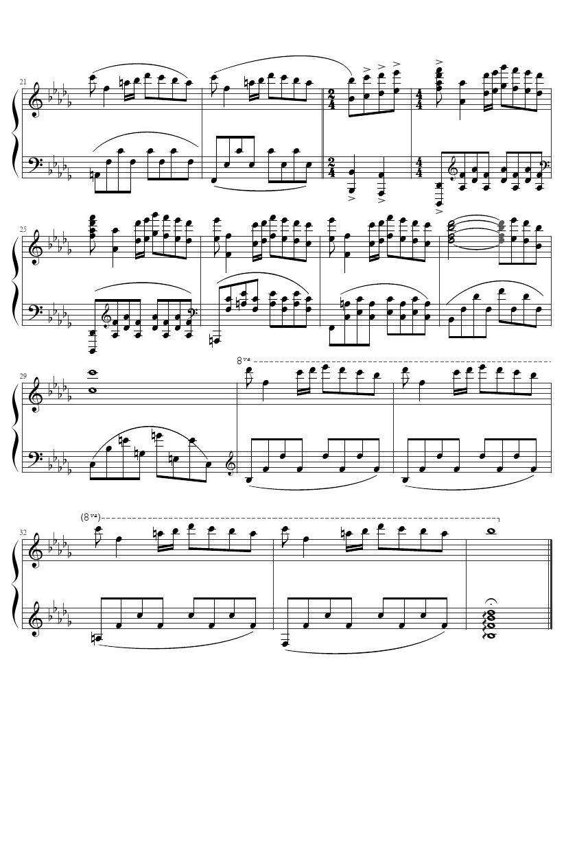 秋日私语钢琴谱完整版音乐(秋日私语钢琴曲谱完整版图片)