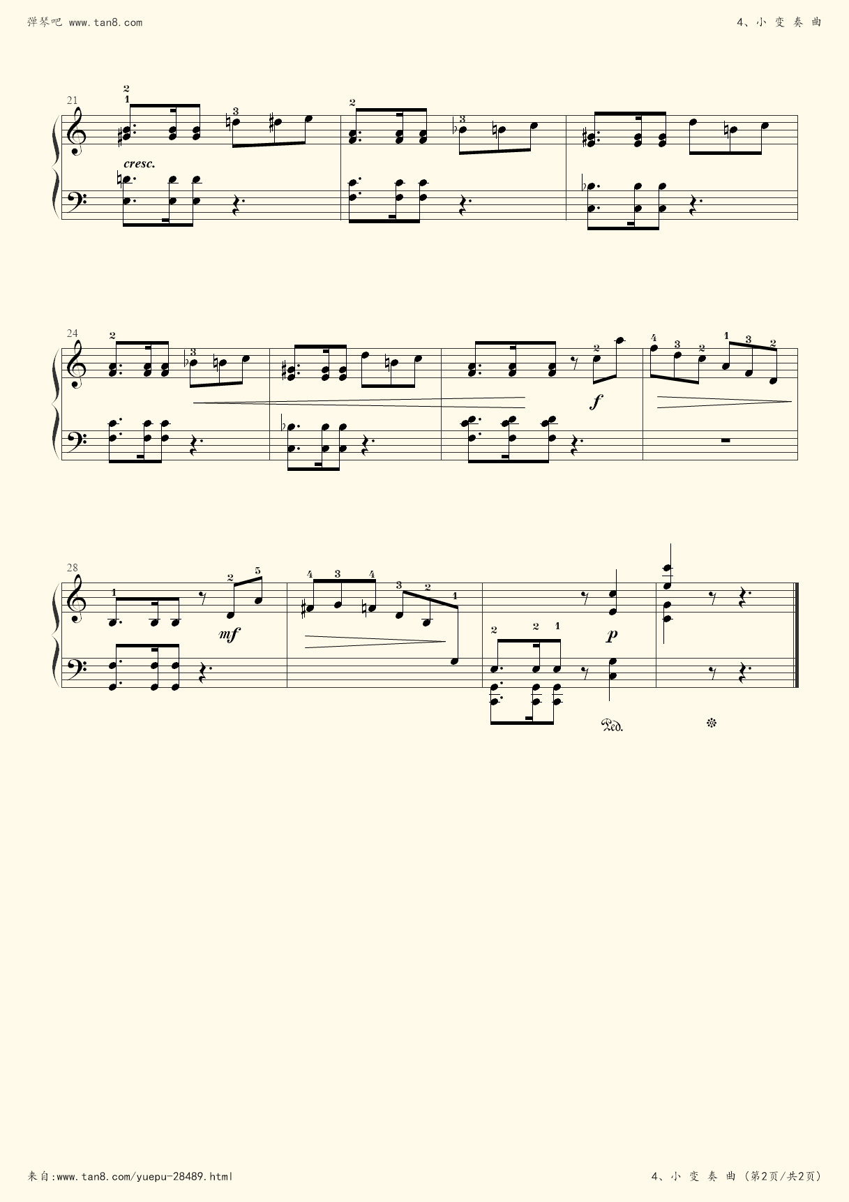 钢琴考级6-8级谱子(钢琴6级考级必弹曲目谱子)