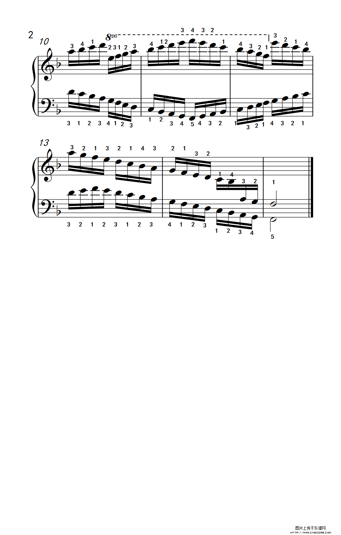音协钢琴考级八级音阶F大调(钢琴考级四级音阶四bA大调与f小调)