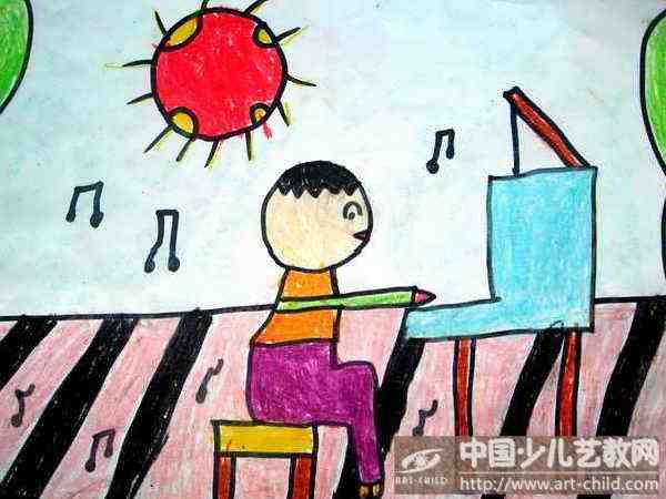 儿童画钢琴图片大全(钢琴绘画图片大全图片)