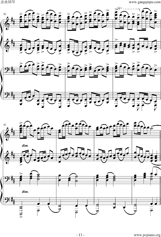 卡农钢琴曲p3下载(卡农的钢琴曲谱 完整版)