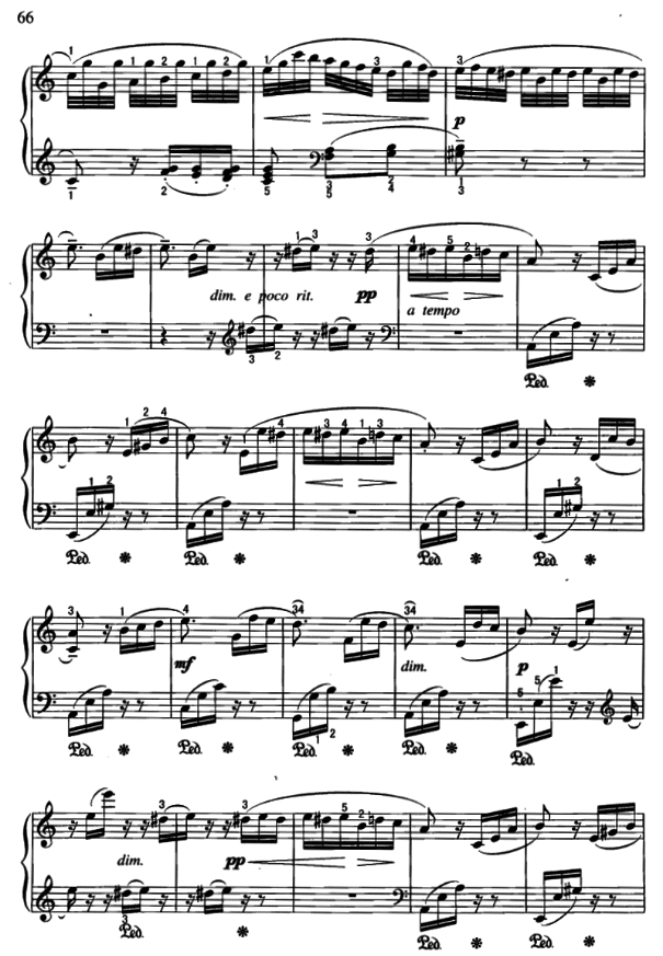 致爱丽丝钢琴曲五线谱完整版(致爱丽丝钢琴谱 五线谱 原版)