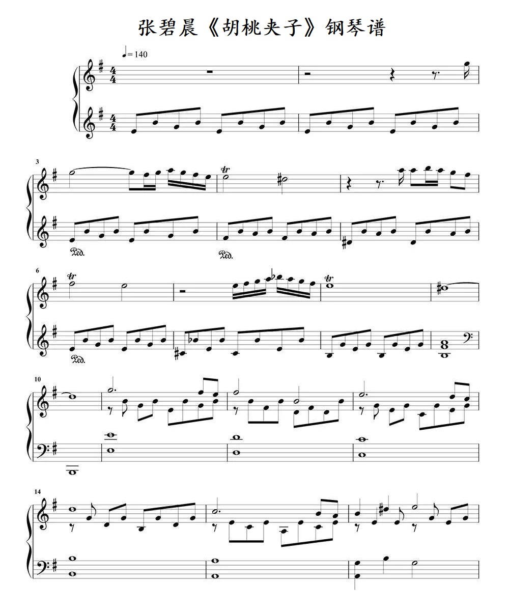 胡桃夹子进行曲钢琴谱的简单介绍