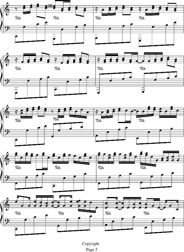 卡农钢琴曲五线谱(卡农钢琴曲五线谱原版)