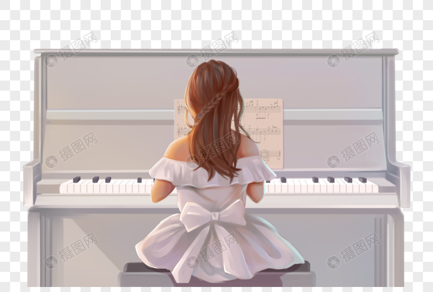 弹钢琴唯美照片(弹钢琴优雅图片)